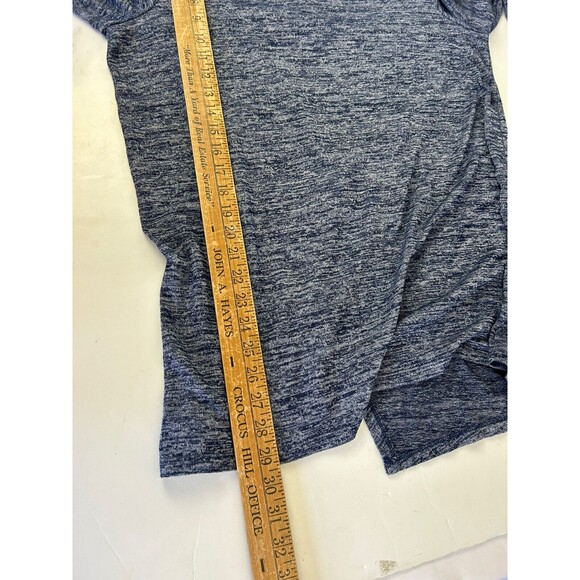 Lands' End Womens Top Long Sleeve Blue Heather Size Large Back Opening - Picture 6 of 9